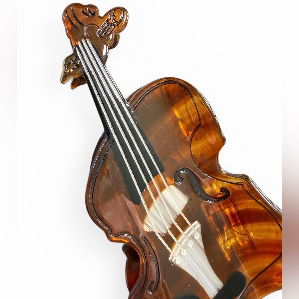 Detailed Violin Claw Hair Clip New - Picture 3 of 5